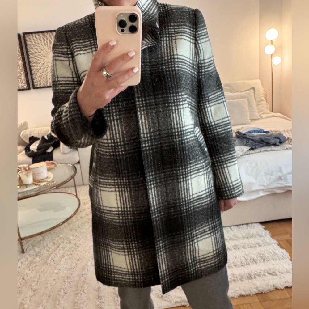 LOFT Monochrome Plaid Jacket